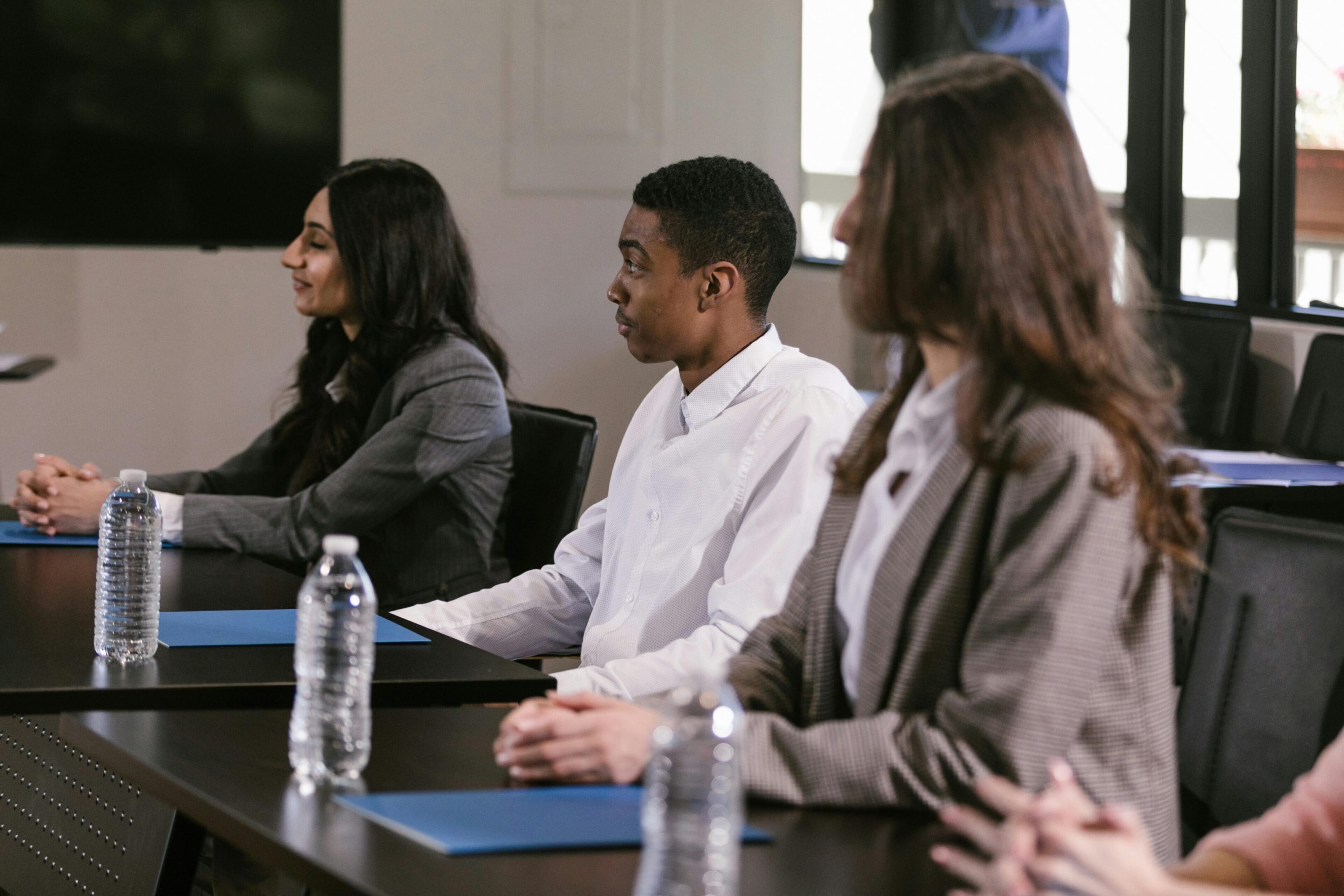 Diverse professionals in a business meeting